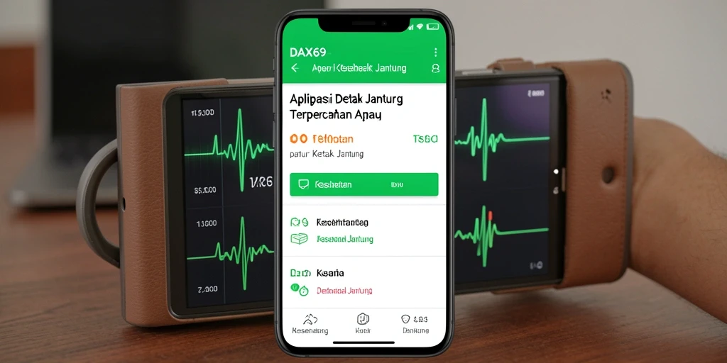Antarmuka DAX69 menunjukkan fitur pemantauan detak jantung yang user-friendly.