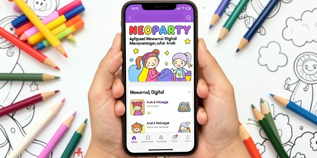 Antarmuka aplikasi NEOPARTY yang menarik dan user-friendly.