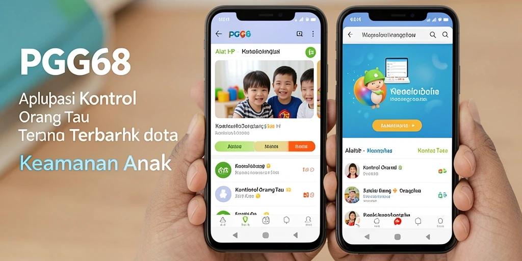 Antarmuka PGG68 dengan berbagai fitur Kontrol Orang Tua untuk keamanan anak.