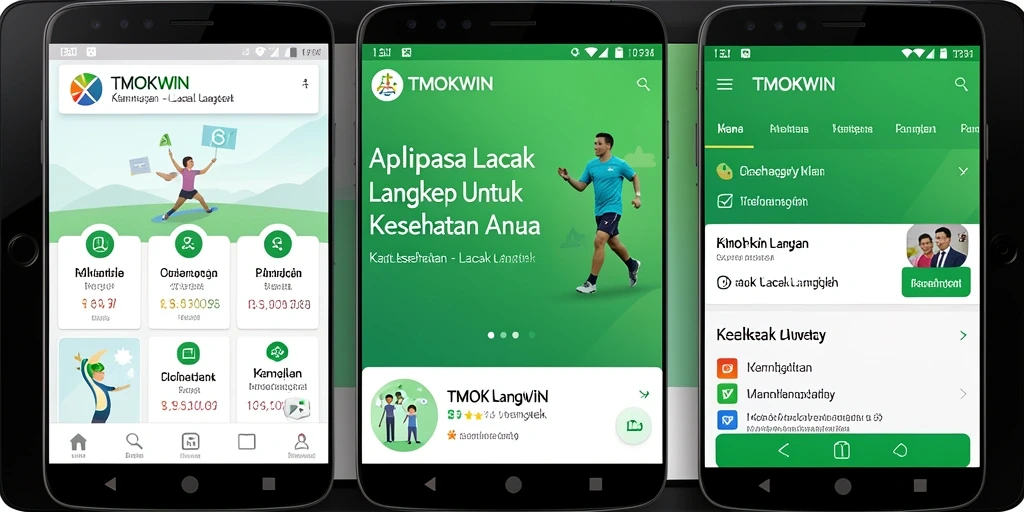Tampilan antarmuka TMOKWIN yang menampilkan fitur Lacak Langkah dengan jelas.
